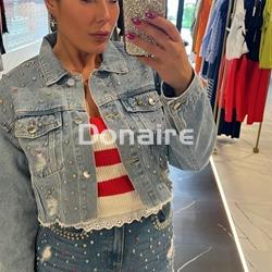 Falda vaquera GoaGoa brillos multicolor - Imagen 2