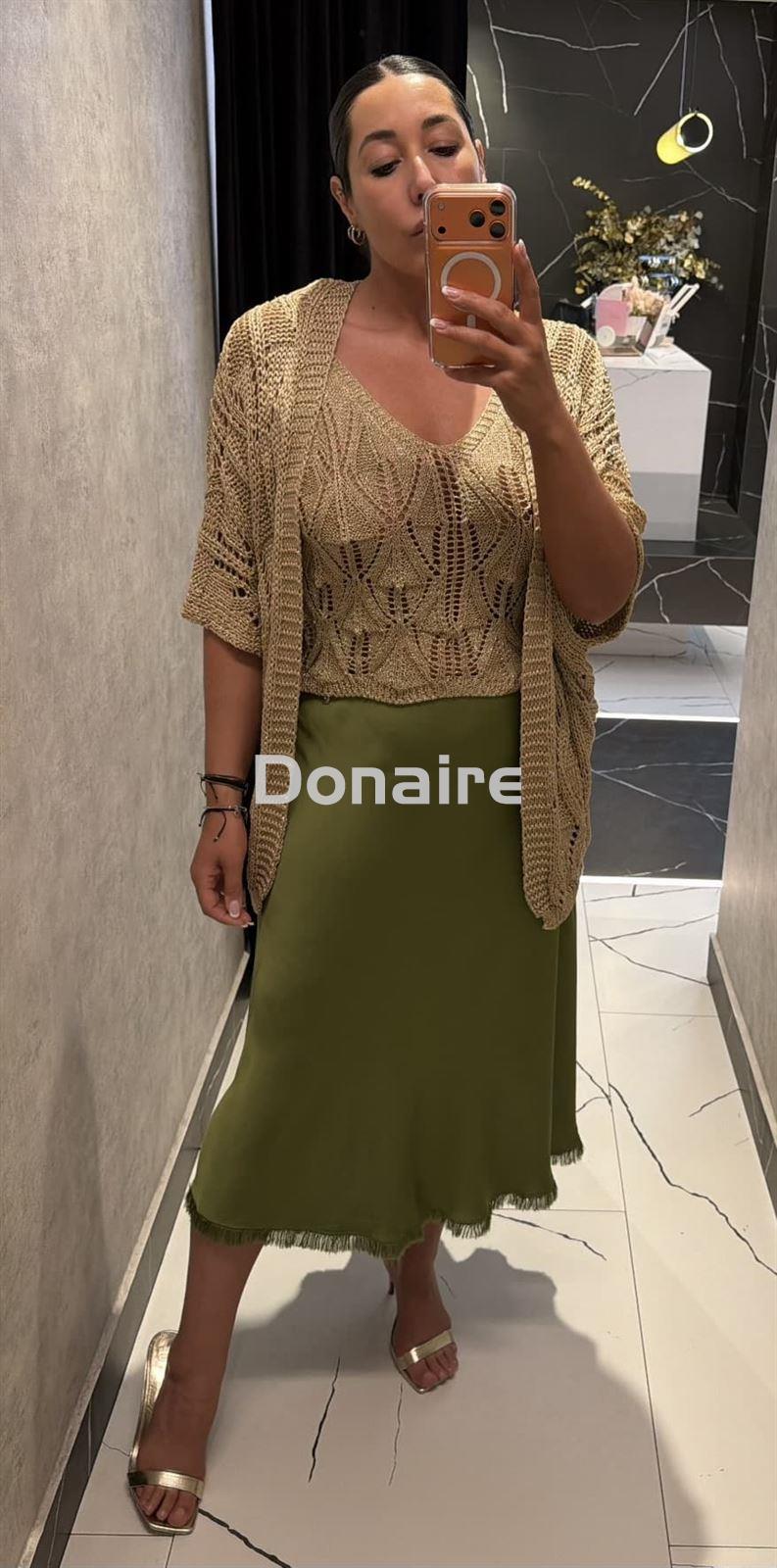 Falda verde estilo lencera Goa Goa - Imagen 2