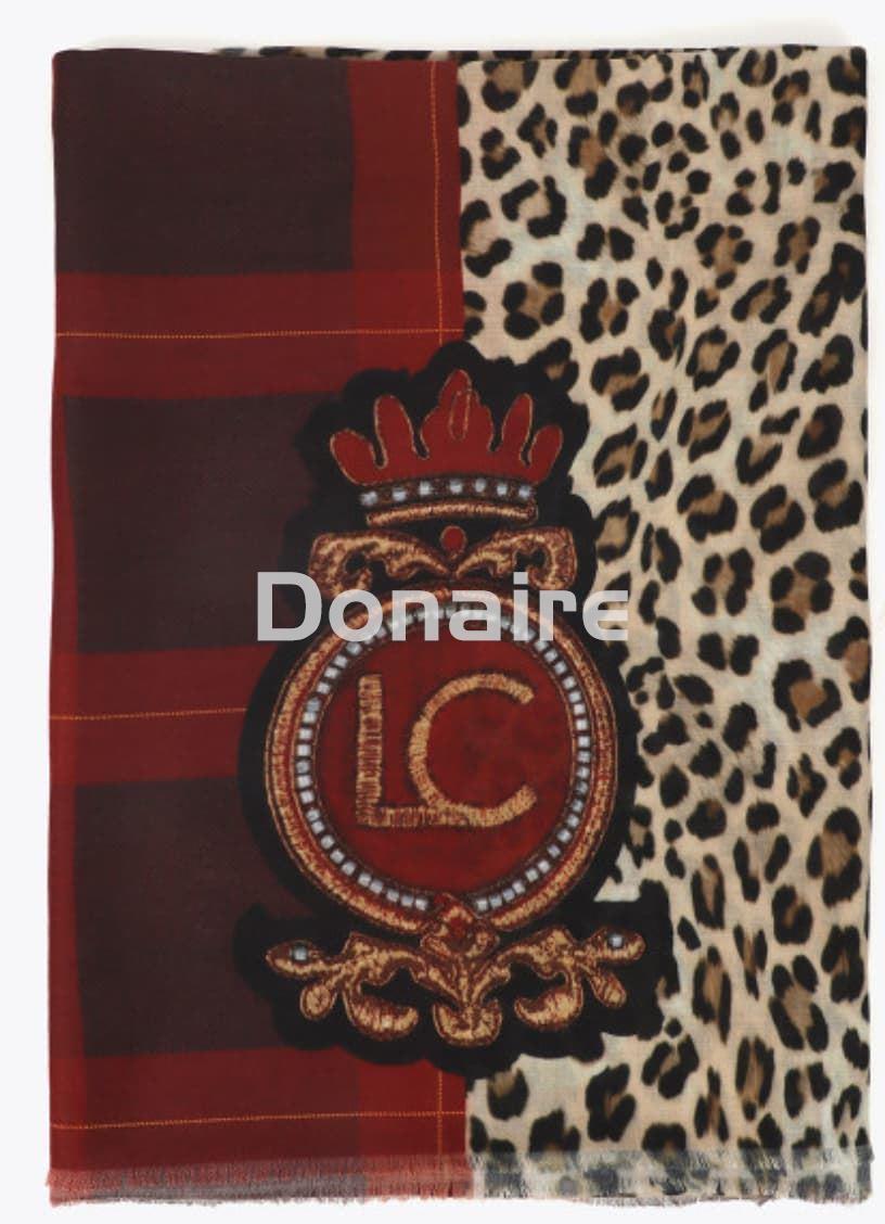 Foulard combinado animal print y tartán Lola Casademunt - Imagen 2