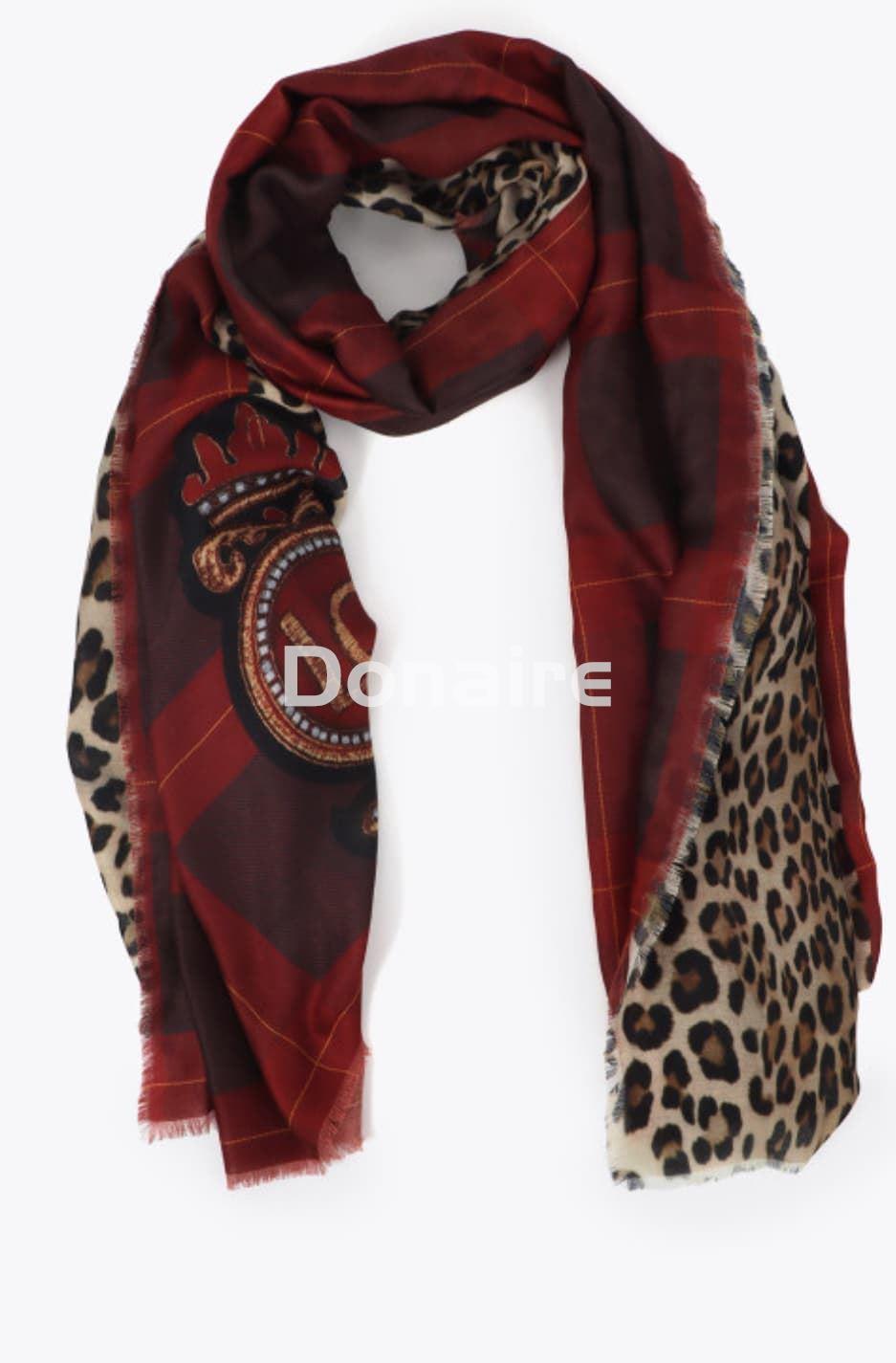 Foulard combinado animal print y tartán Lola Casademunt - Imagen 4