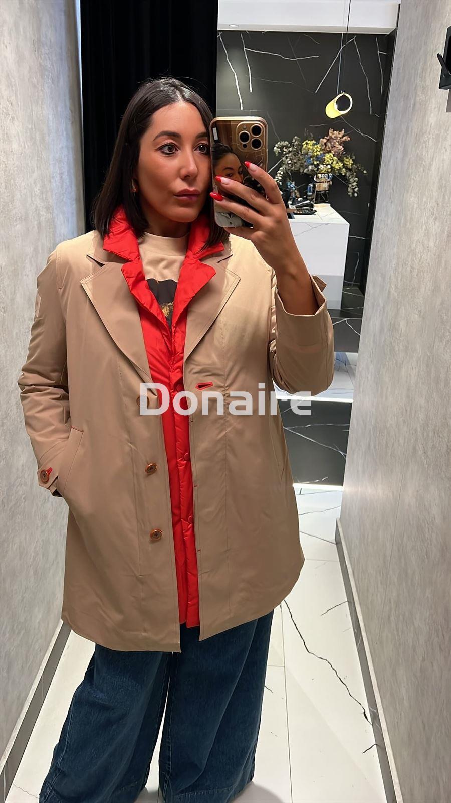 Gabardina beige-naranja acolchada 2 en 1 WNT - Imagen 2