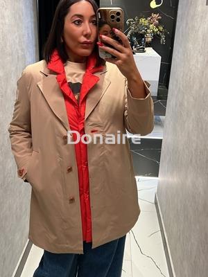 Gabardina beige-naranja acolchada 2 en 1 WNT - Imagen 2