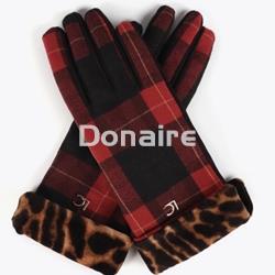 Guantes combinados cuadro escocés y leopardo Lola Casademunt - Imagen 2