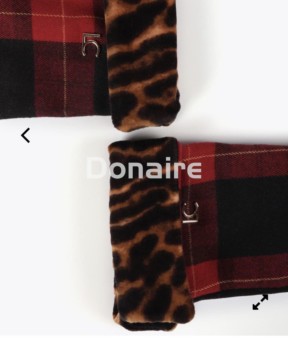 Guantes combinados cuadro escocés y leopardo Lola Casademunt - Imagen 5