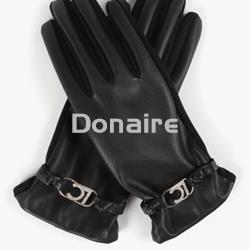 Guantes efecto piel negros Lola Casademunt - Imagen 2