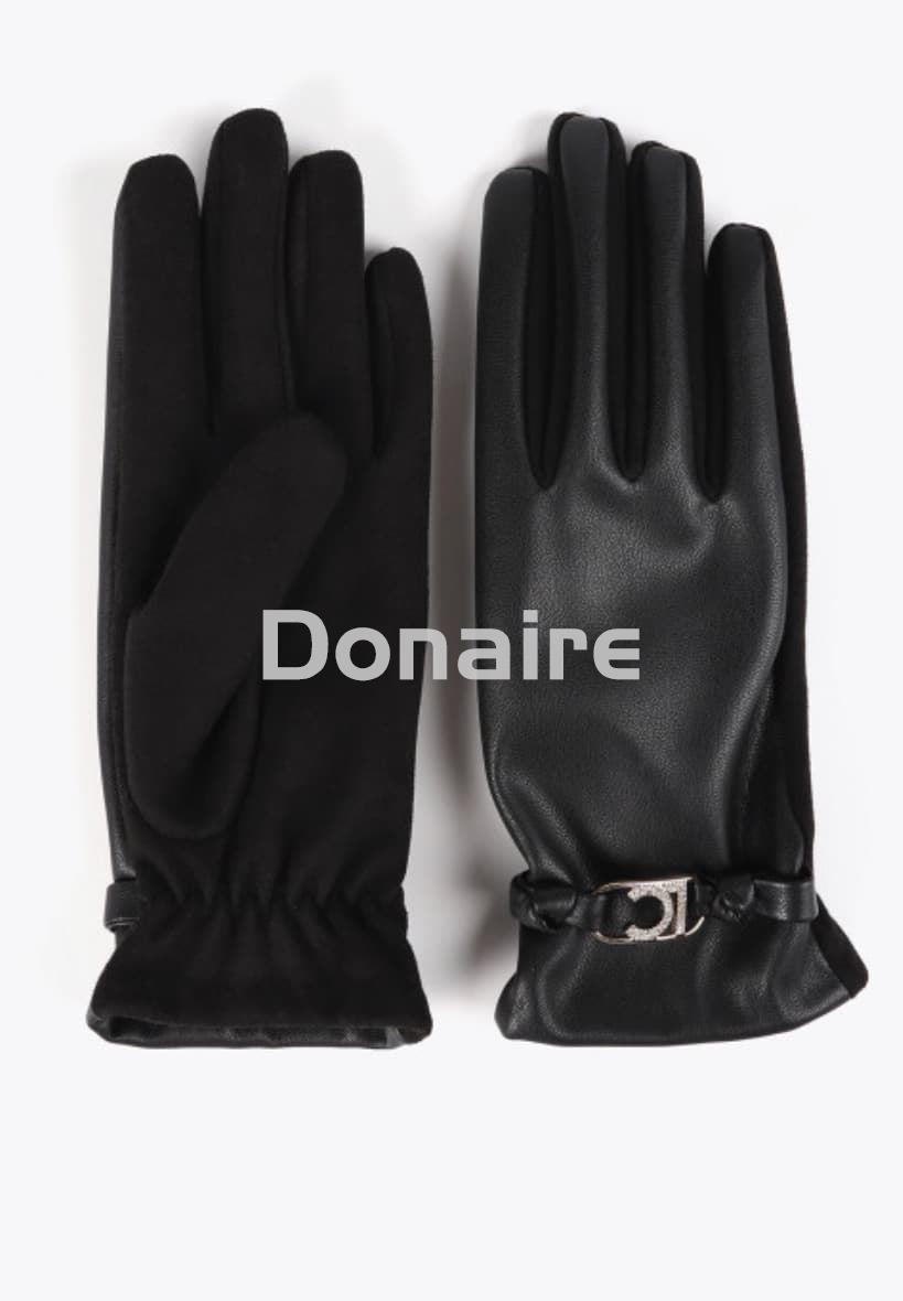 Guantes efecto piel negros Lola Casademunt - Imagen 4