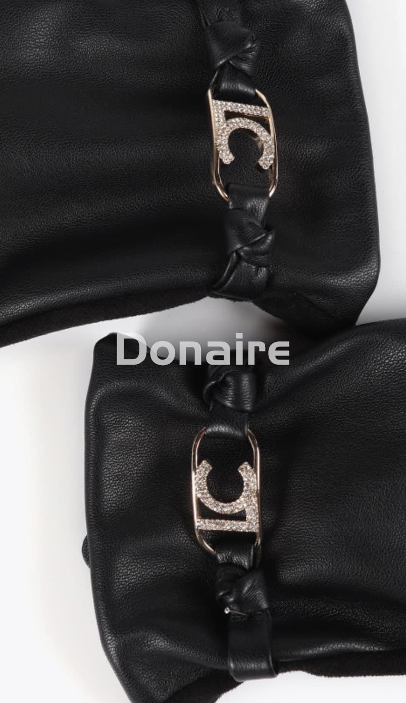 Guantes efecto piel negros Lola Casademunt - Imagen 5