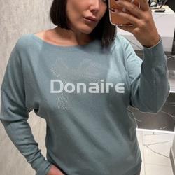 Jersey aguamarina punto fino lazada strass Lolita - Imagen 2