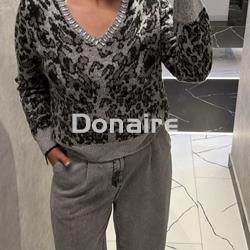 Jersey aninal print gris Koralline - Imagen 1