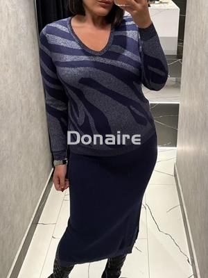 Jersey azul marino y lurex Lolita - Imagen 1