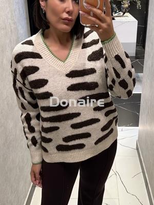 Jersey beige manchas marrones WNT - Imagen 1