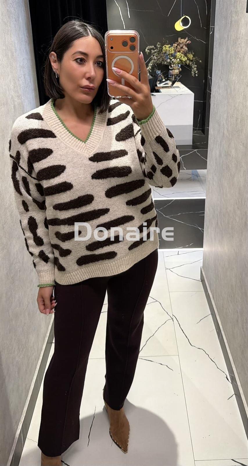 Jersey beige manchas marrones WNT - Imagen 2