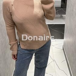 Jersey beige punto de canalé Lolita - Imagen 1