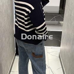 Jersey corte amplio rayas marino Lola Casademunt - Imagen 2