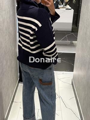 Jersey corte amplio rayas marino Lola Casademunt - Imagen 2