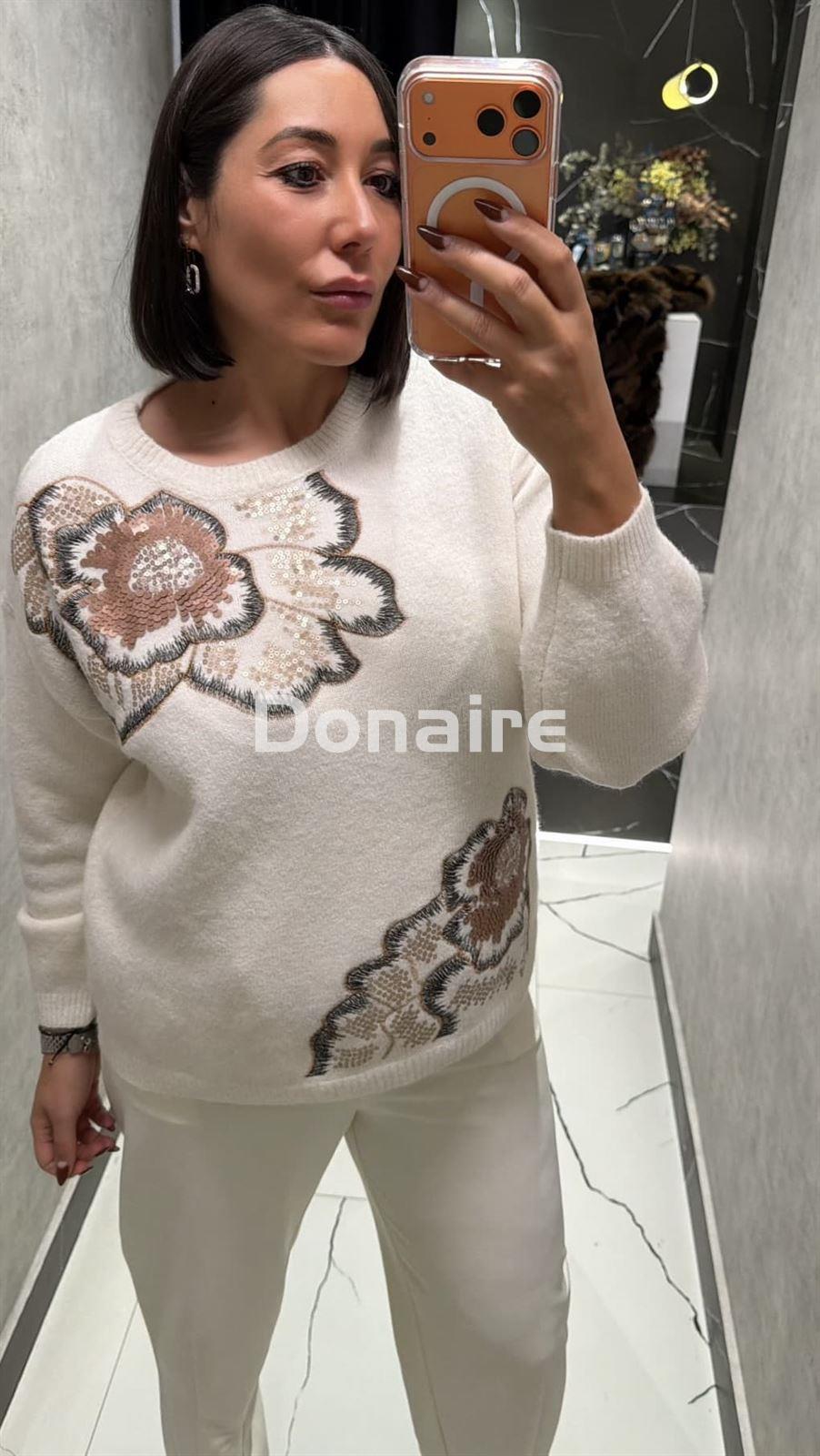 Jersey crudo flores fantasía NKN - Imagen 2