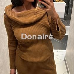 Jersey de cuello barco drapeado L’CECCI - Imagen 1