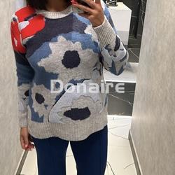 Jersey dibujo jacquard gris azul rojo WNT - Imagen 2