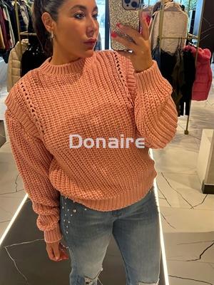 Jersey efecto hombreras rosa palo Lez a Lez - Imagen 1