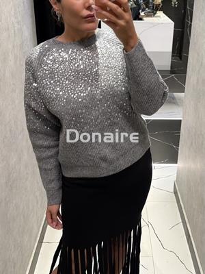 Jersey gris lentejuelas Phard - Imagen 1