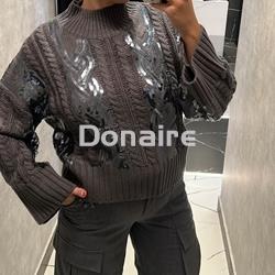 Jersey gris y lentejuelas BSB - Imagen 1