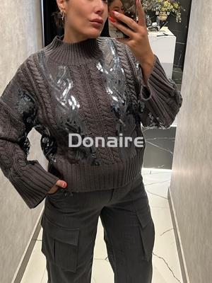 Jersey gris y lentejuelas BSB - Imagen 1