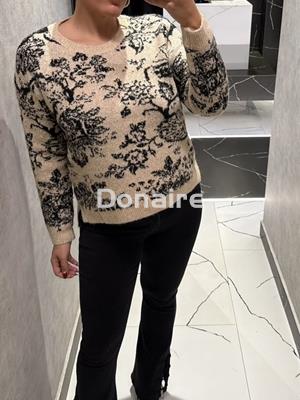 Jersey jacquard floral NKN - Imagen 1