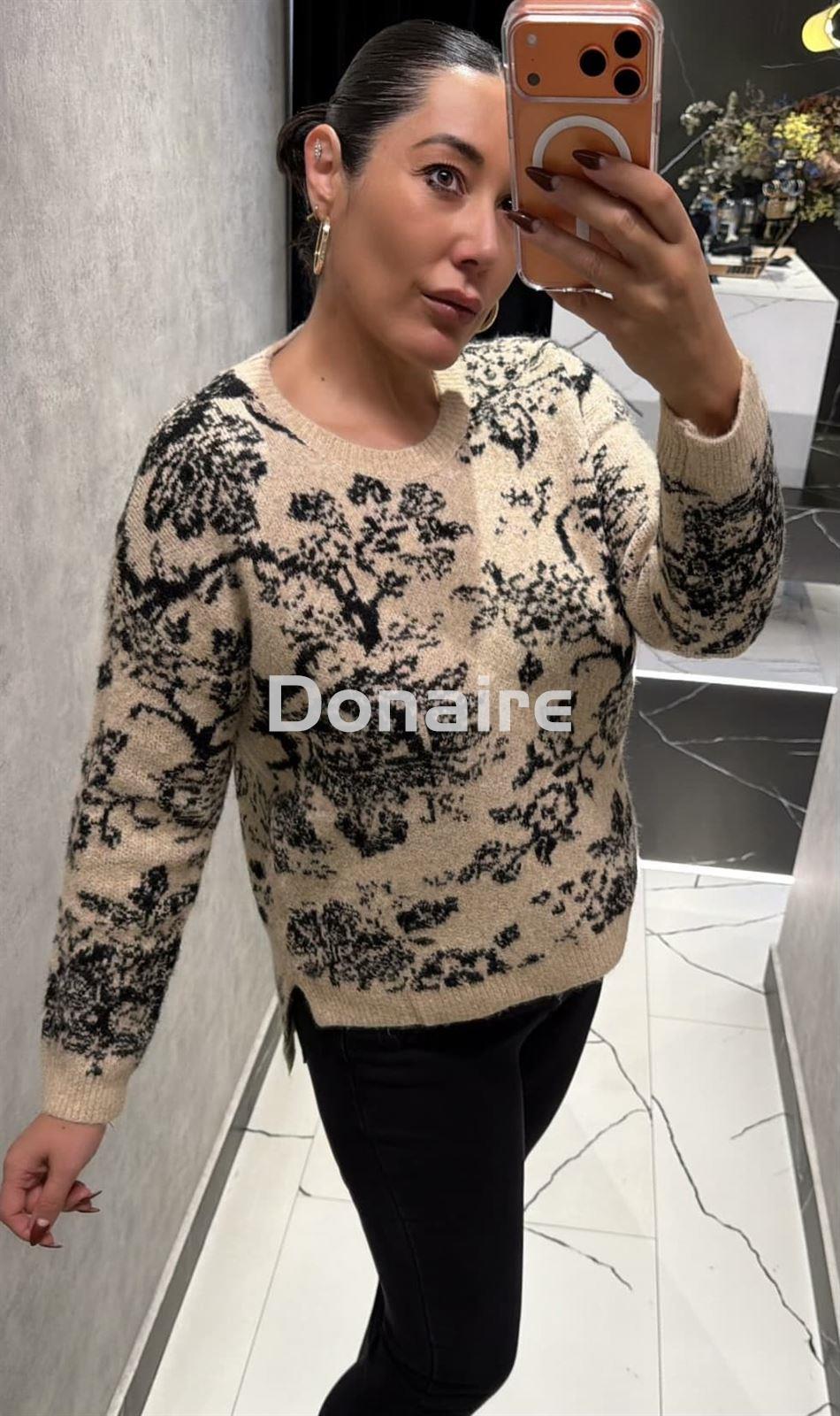 Jersey jacquard floral NKN - Imagen 2