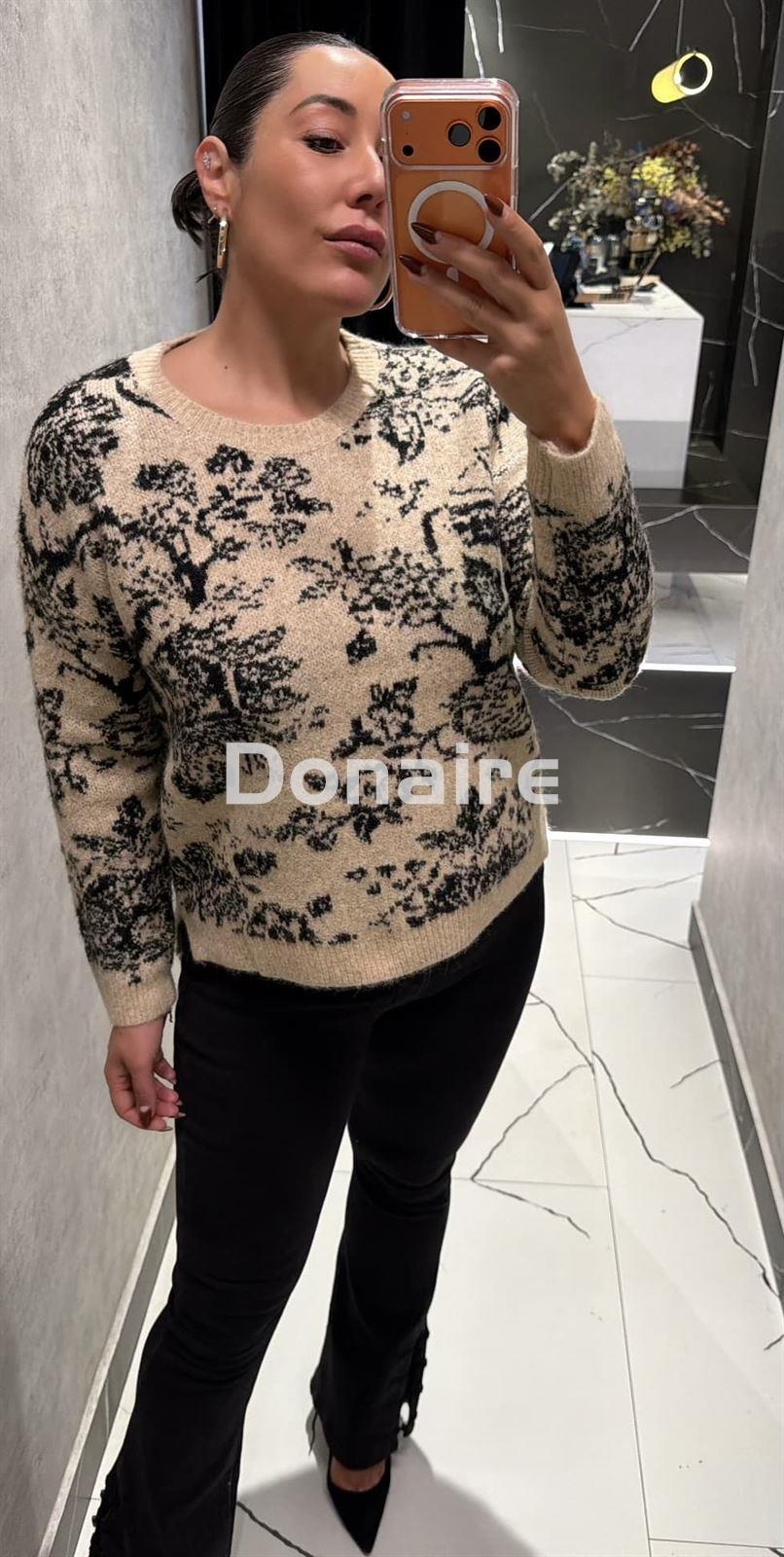 Jersey jacquard floral NKN - Imagen 3