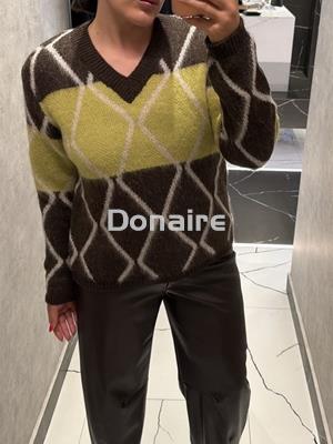 Jersey marrón y verde lima Phard - Imagen 1