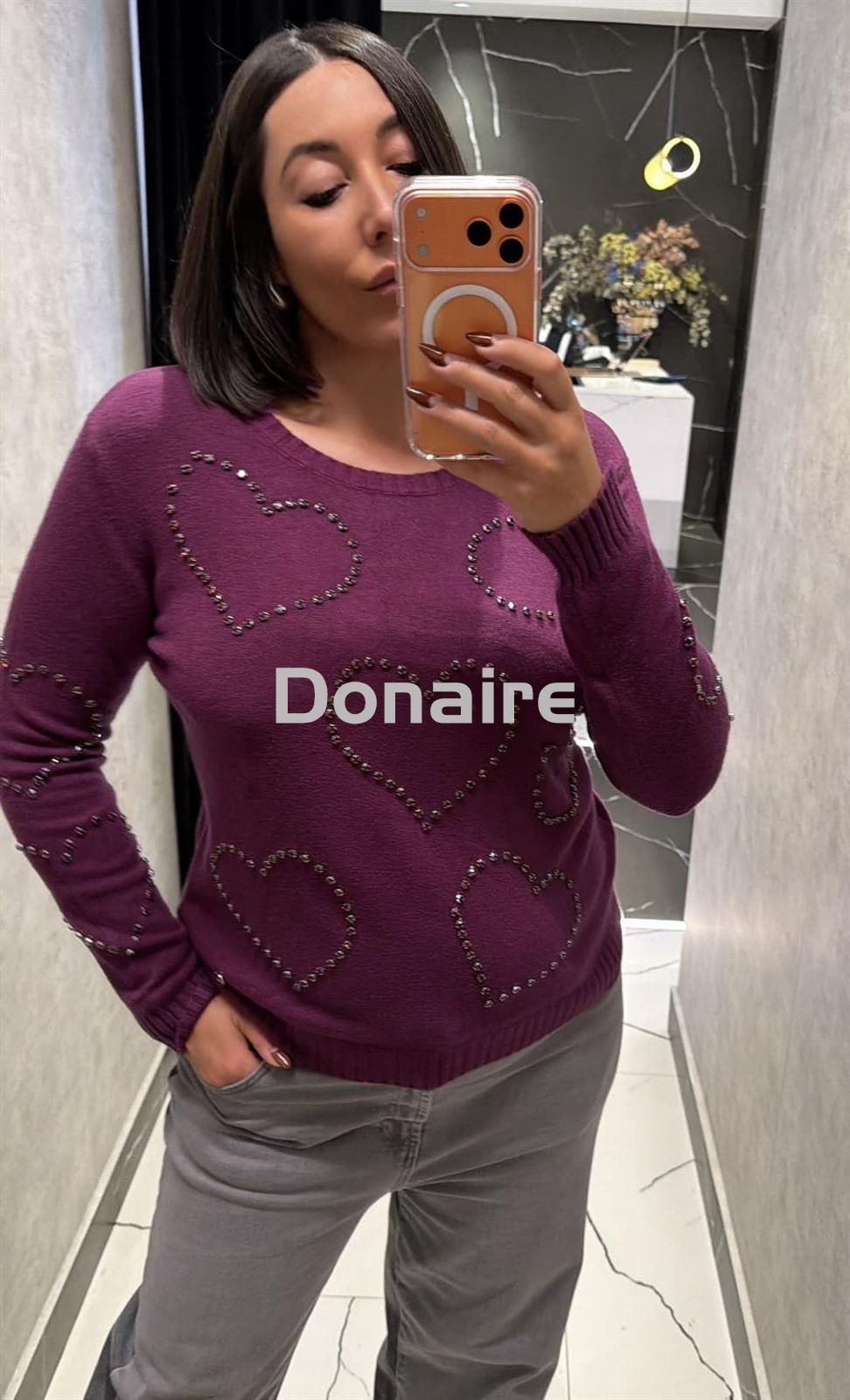 Jersey morado corazones strass Lolita - Imagen 2