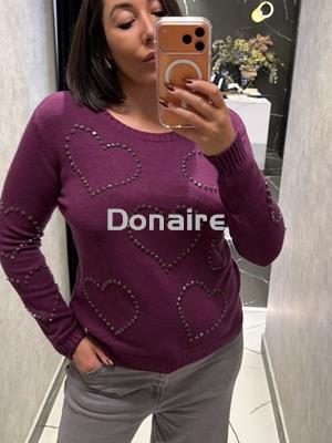 Jersey morado corazones strass Lolita - Imagen 2