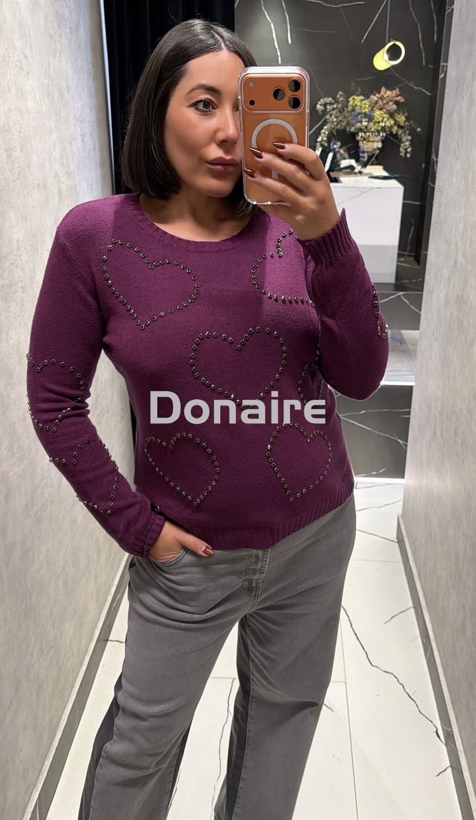 Jersey morado corazones strass Lolita - Imagen 3