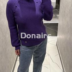 Jersey morado punto de canalé Lolita - Imagen 1