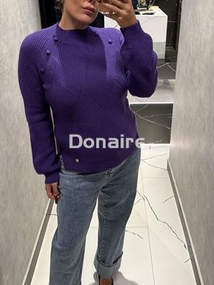 Jersey morado punto de canalé Lolita - Imagen 1