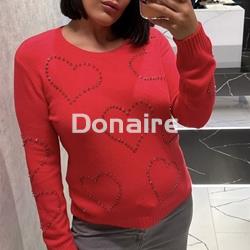 Jersey rojo corazones strass Lolita - Imagen 1