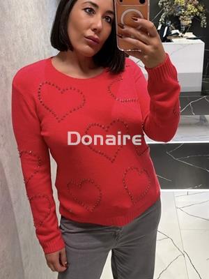 Jersey rojo corazones strass Lolita - Imagen 1