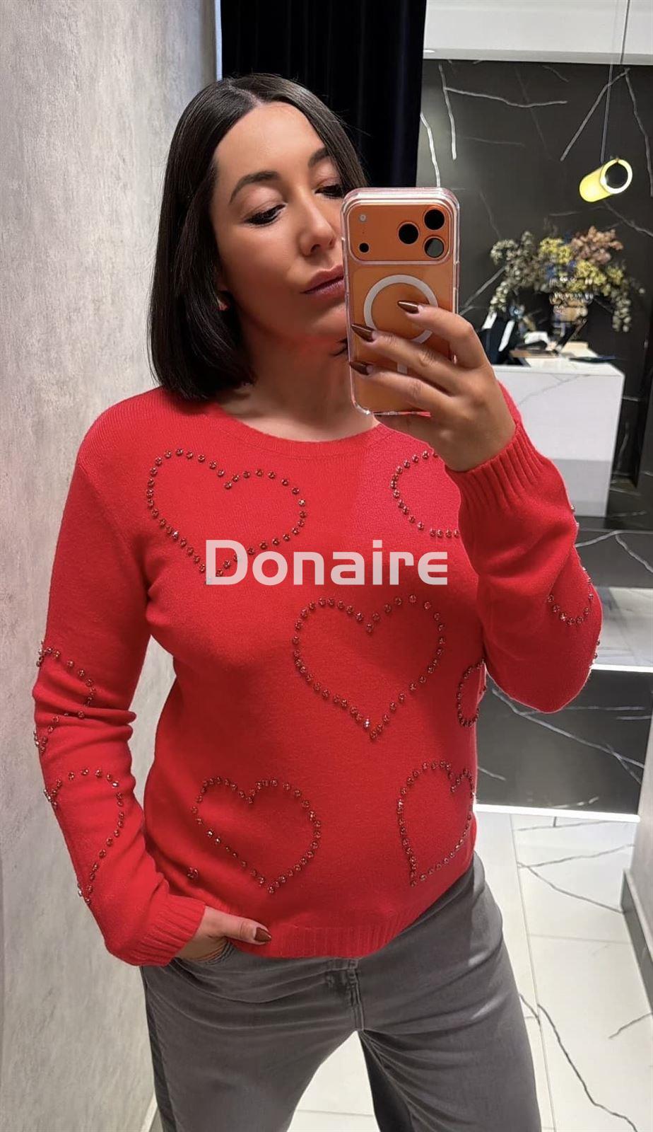 Jersey rojo corazones strass Lolita - Imagen 2