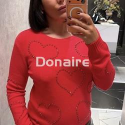 Jersey rojo corazones strass Lolita - Imagen 2