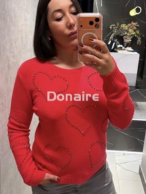 Jersey rojo corazones strass Lolita - Imagen 2