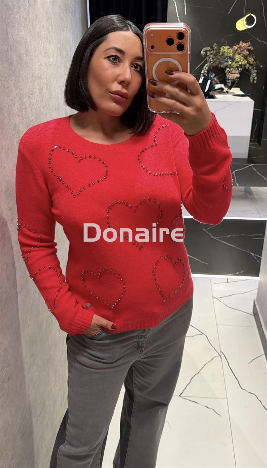 Jersey rojo corazones strass Lolita - Imagen 3