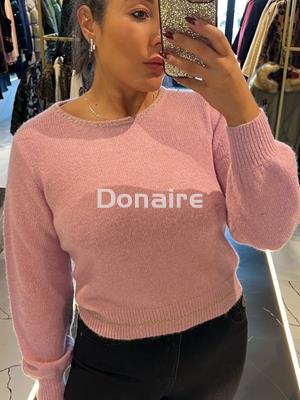 Jersey rosa palo detalles lurex NKN - Imagen 2