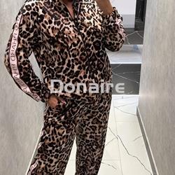 Jogger animal print terciopelo Phard - Imagen 1