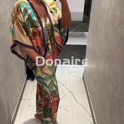 Kimono estampado palmeras multicolor Lola Casademunt - Imagen 2