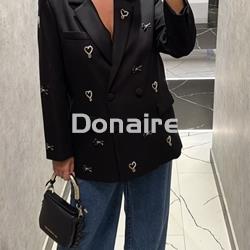 Maxi americana bordados pedrería Lola Casademunt - Imagen 2