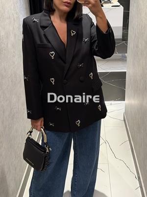 Maxi americana bordados pedrería Lola Casademunt - Imagen 2