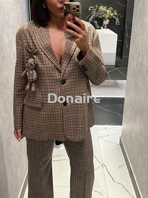 Maxi blazer cuadros y osito Dixie - Imagen 1