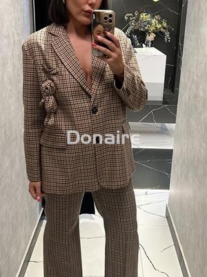 Maxi blazer cuadros y osito Dixie - Imagen 2