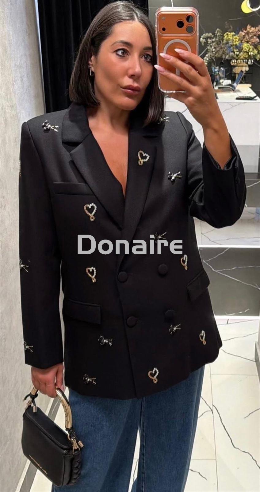 Maxi blazer pedrería bordada Lola Casademunt - Imagen 1