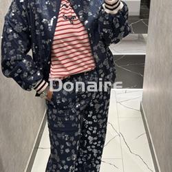 Maxi bomber vaquera con lentejuelas Dixie - Imagen 2